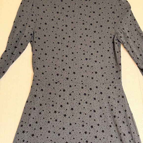 Boden‎ Betty Dress Size 2 Gray Black Cosmic Stars Soft STRETCHY Swingy Comfy - Picture 11 of 12